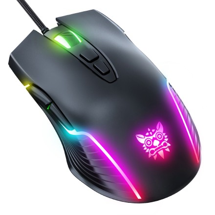 Onikuma CW905 RGB Gaming Ποντίκι 6400 DPI Μαύρο(767)