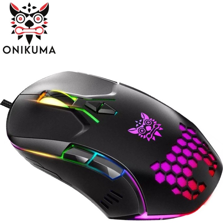 Onikuma CW902 RGB Gaming Ποντίκι 6400 DPI Μαύρο(762)