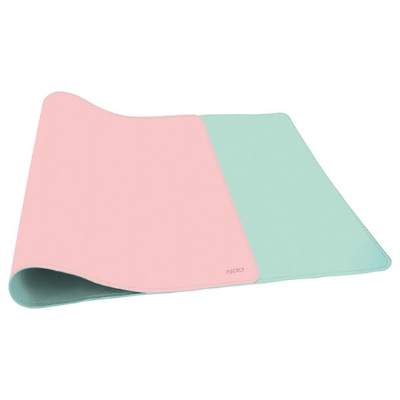 NOD STATUS XL Δερμάτινο mousepad διπλής όψης, ροζ-πράσινο μέντας, 800x345x1.8mm.