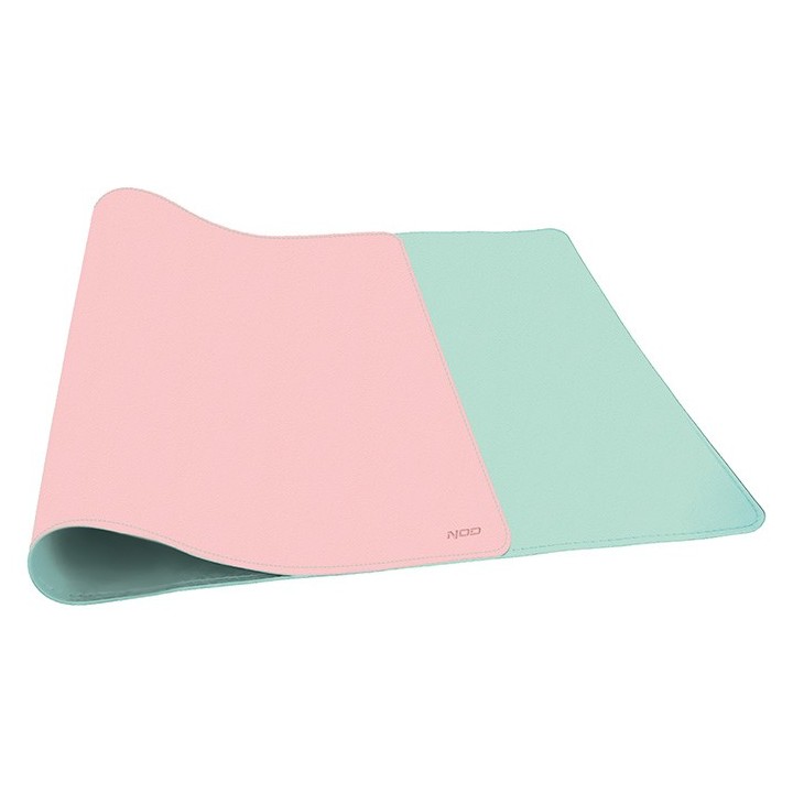 NOD STATUS XL Δερμάτινο mousepad διπλής όψης, ροζ-πράσινο μέντας, 800x345x1.8mm.