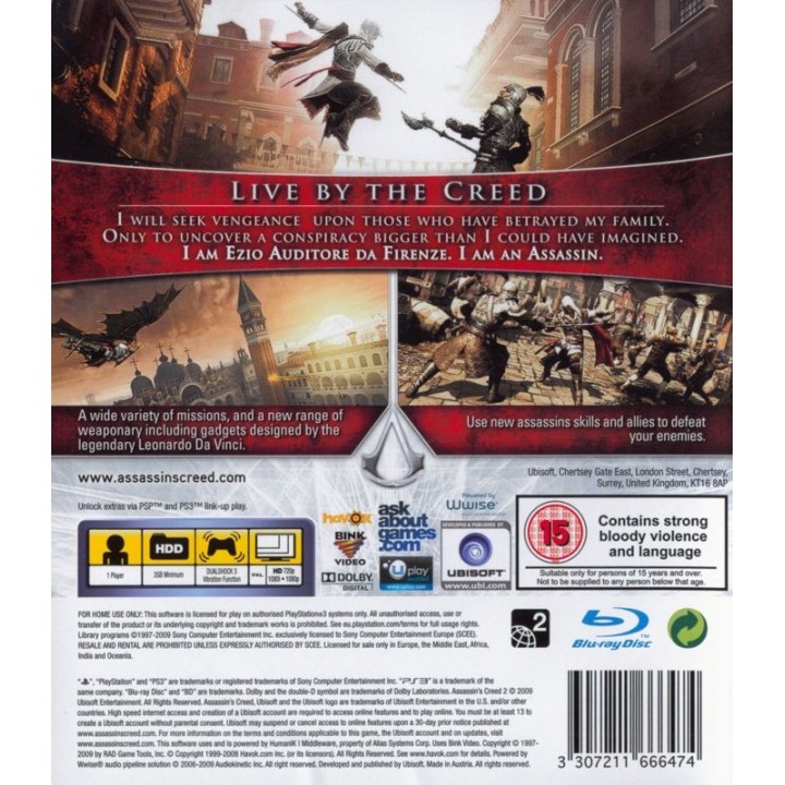 Assassins Creed II PS3 Game Used-Μεταχειρισμένο(BLES-00670)