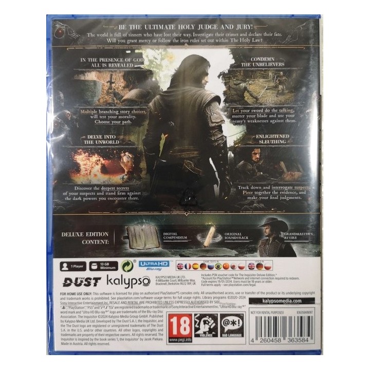 The Inquisitor Deluxe Edition PS5 Game
