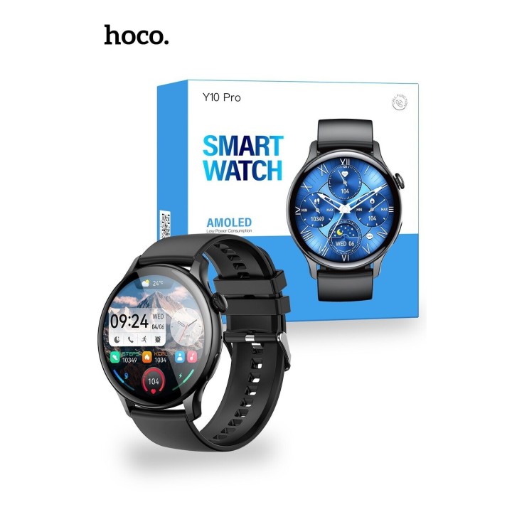 Hoco Y10 Pro 46mm Smartwatch με Παλμογράφο (Μαύρο)