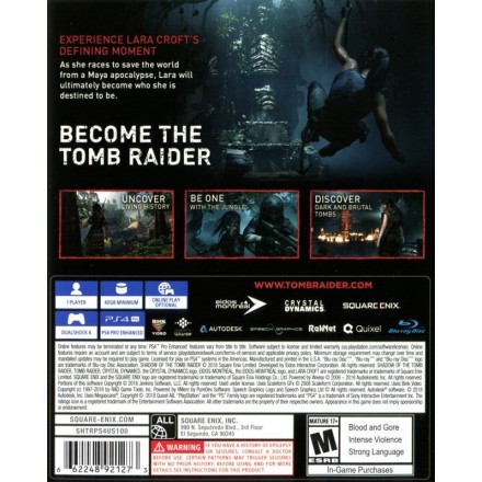 Shadow of the Tomb Raider Game PS4 GAMES Used-Μεταχειρισμένο (CUSA-10872)