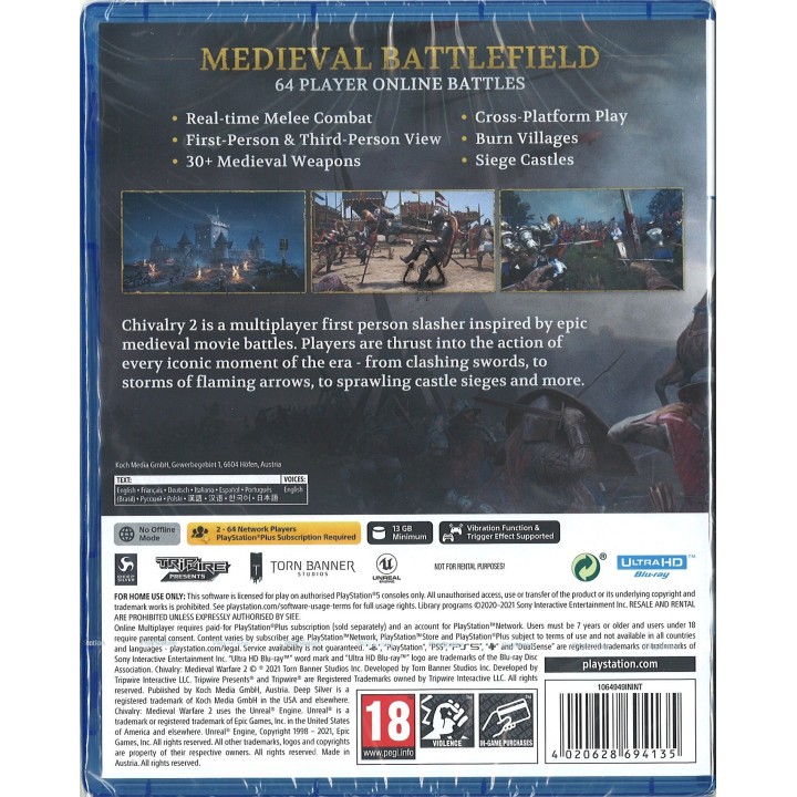 Chivalry II PS5 Game