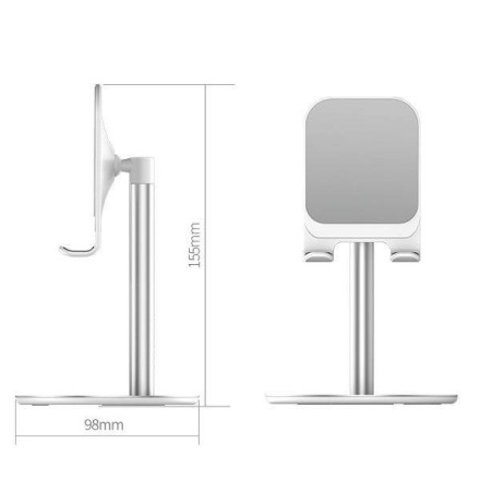 USAMS βάση smartphone US-ZJ048, ρυθμιζόμενη, μεταλλική, λευκή