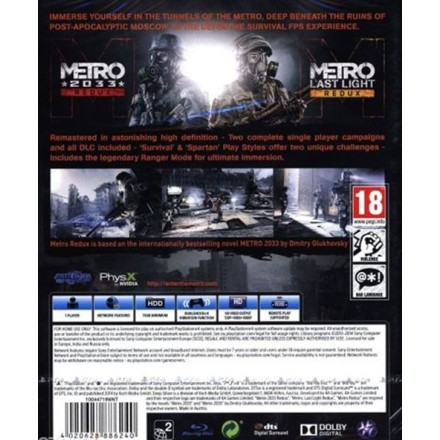 Metro Redux - PS4 Game Used-Μεταχειρισμένο