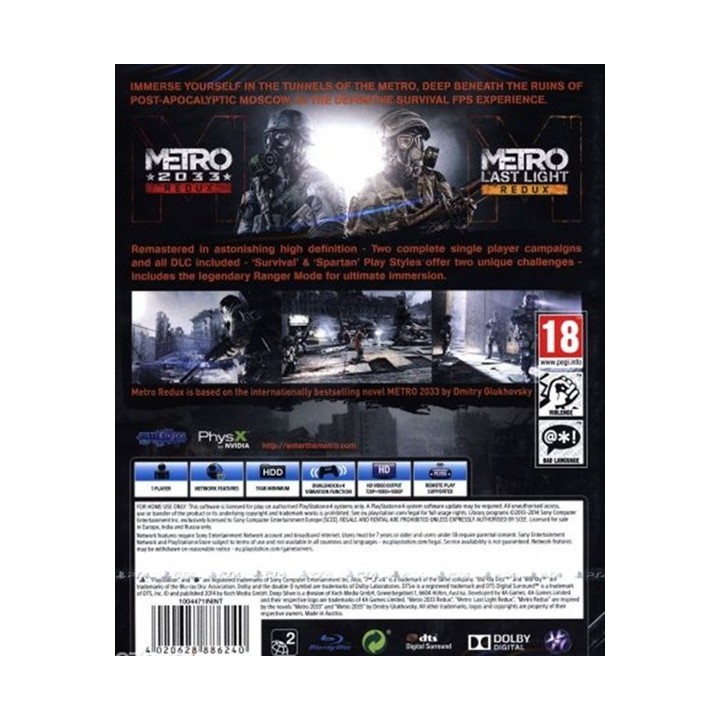 Metro Redux - PS4 Game Used-Μεταχειρισμένο