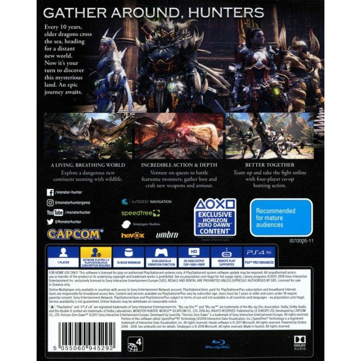 Monster Hunter World PS4 GAMES Used-Μεταχειρισμένο