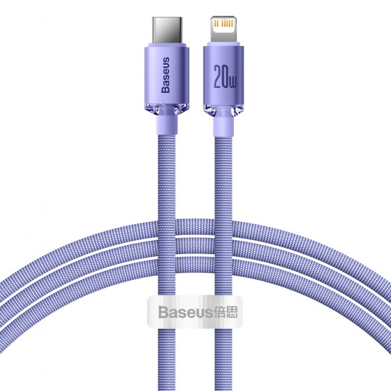 Baseus Crystal Shine Series Cable Type-C to Lightning 20W 2m Lilac