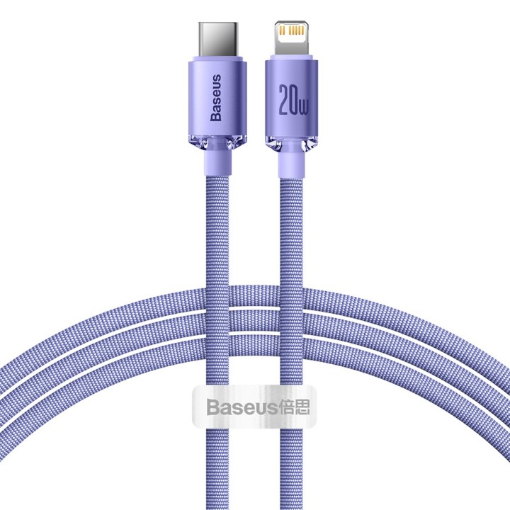 Baseus Crystal Shine Series Cable Type-C to Lightning 20W 2m Lilac