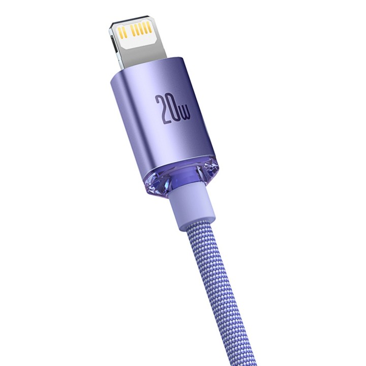 Baseus Crystal Shine Series Cable Type-C to Lightning 20W 2m Lilac