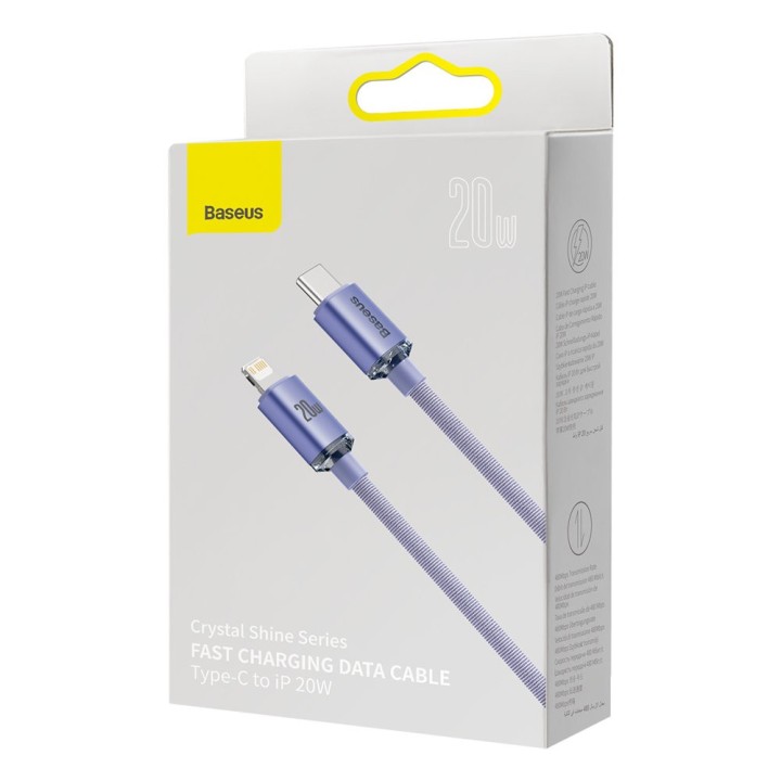 Baseus Crystal Shine Series Cable Type-C to Lightning 20W 2m Lilac