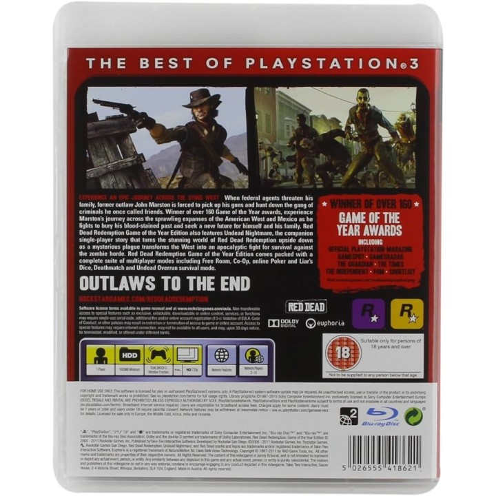 Red Dead Redemption (Game of the Year) PS3 GAMES Used-Μεταχειρισμένο