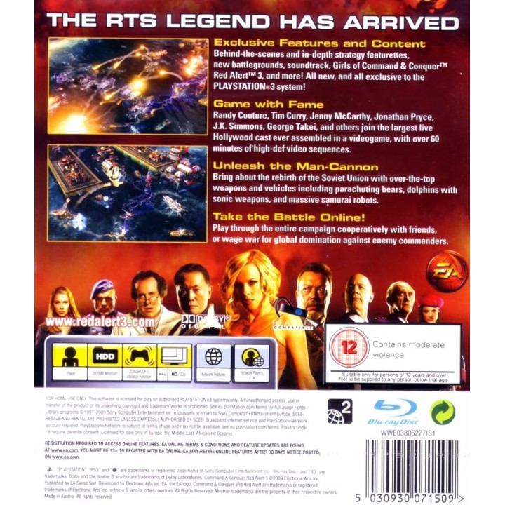 Command & Conquer Red Alert 3 Ultimate Edition PS3 Game Used-Μεταχειρισμένο