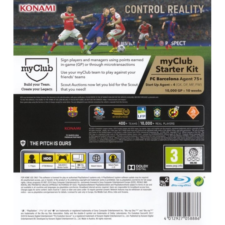 Pro Evolution Soccer 2017 με Ελληνική Εκφώνηση (PS4 GAMES) Used-Μεταχειρισμένο