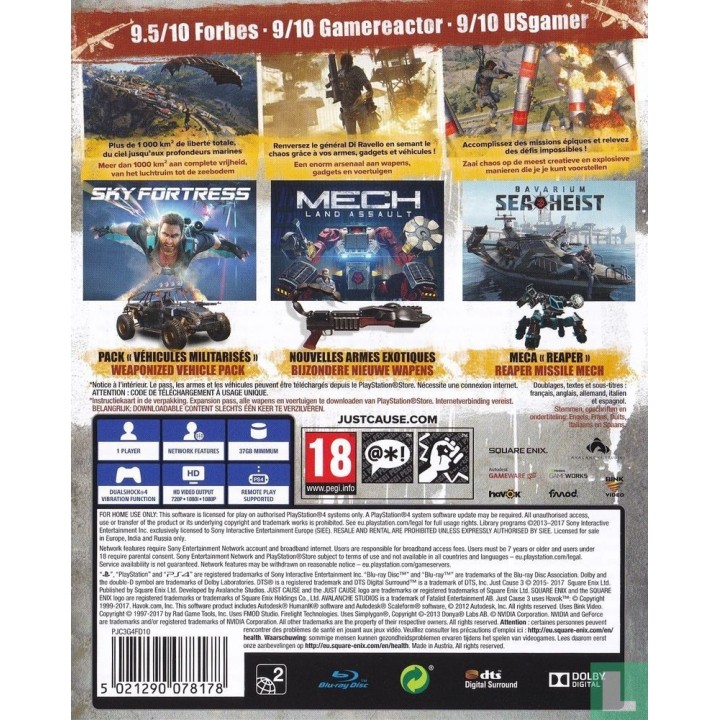 Just Cause 3 Gold Edition PS4 Game Used-Μεταχειρισμένο
