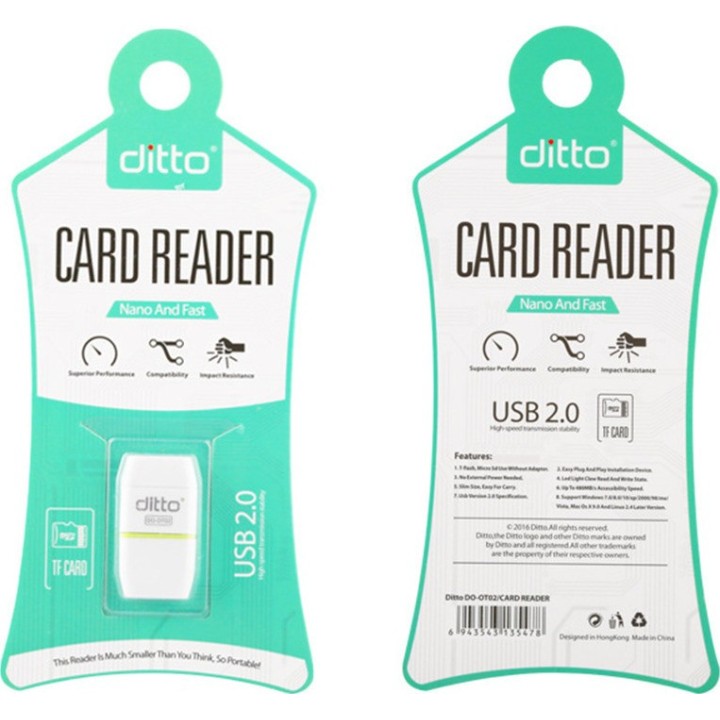 Earldom ET-OT27 Card Reader USB 2.0 για microSD Λευκό(11047)