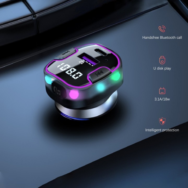 Earldom FM Transmitter Αυτοκινήτου με Bluetooth / USB / Type-C(17767)