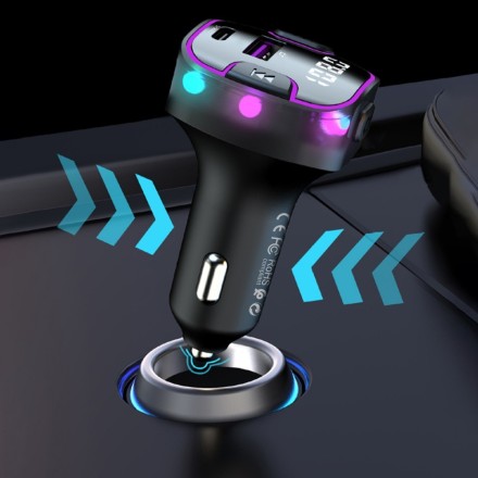 Earldom FM Transmitter Αυτοκινήτου με Bluetooth / USB / Type-C(17767)