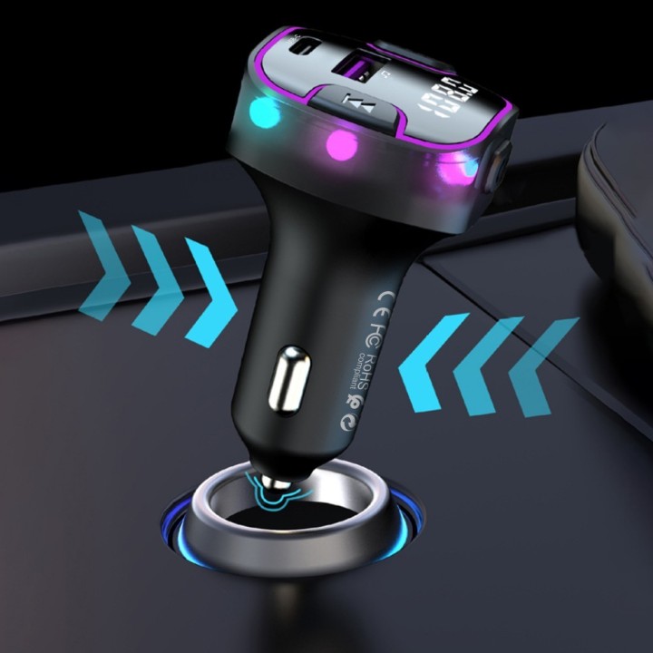 Earldom FM Transmitter Αυτοκινήτου με Bluetooth / USB / Type-C(17767)