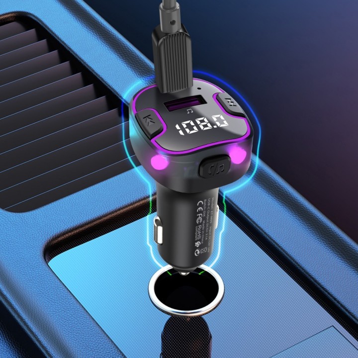 Earldom FM Transmitter Αυτοκινήτου με Bluetooth / USB / Type-C(17767)