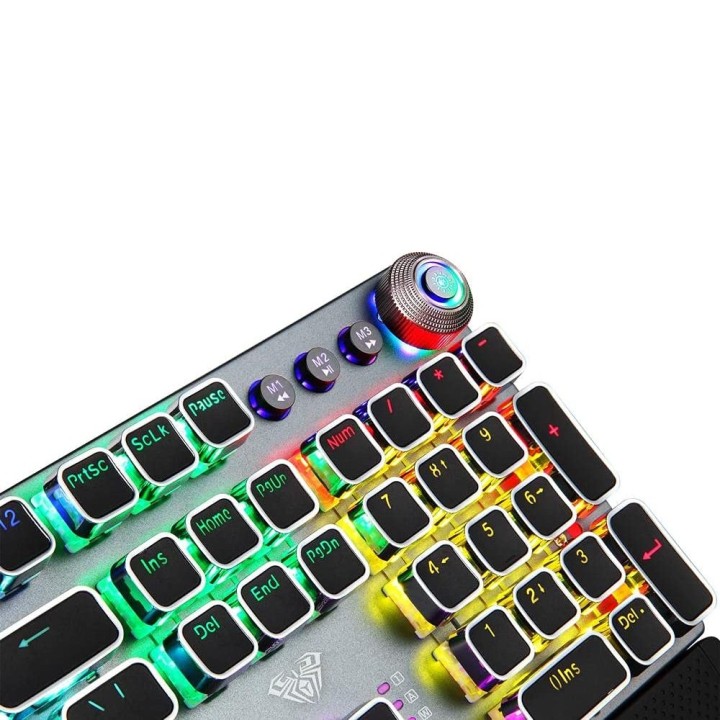 Aula T500 Σετ Gaming Πληκτρολόγιο με RGB φωτισμό & Ποντίκι (Αγγλικό US) Γκρι(6148)