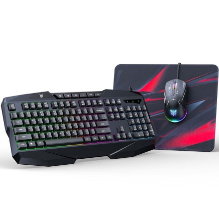 Onikuma TZ3006 Gaming Πληκτρολόγιο με RGB φωτισμό Σέτ 3 in 1 (International English)