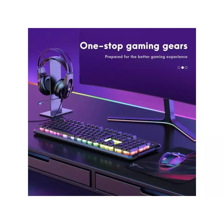 Onikuma 5 in 1 Gaming Πληκτρολόγιο με RGB φωτισμό TZ5006 (Αγγλικό US)(6188)