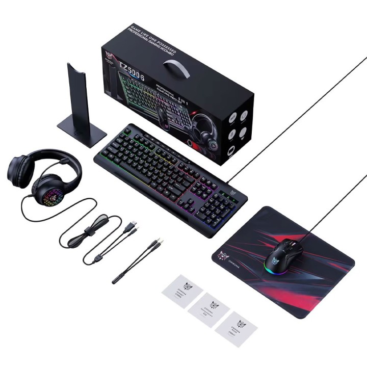 Onikuma 5 in 1 Gaming Πληκτρολόγιο με RGB φωτισμό TZ5006 (Αγγλικό US)(6188)