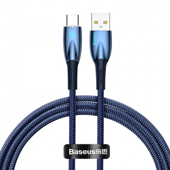 Baseus Glimmer USB 2.0 Cable USB-C male - USB-A 100W Μπλε 1m (BG-40481)