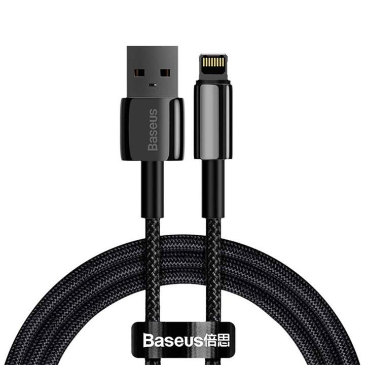 Baseus Tungsten Braided USB to Lightning Cable Μαύρο 1m (CALWJ-01)
