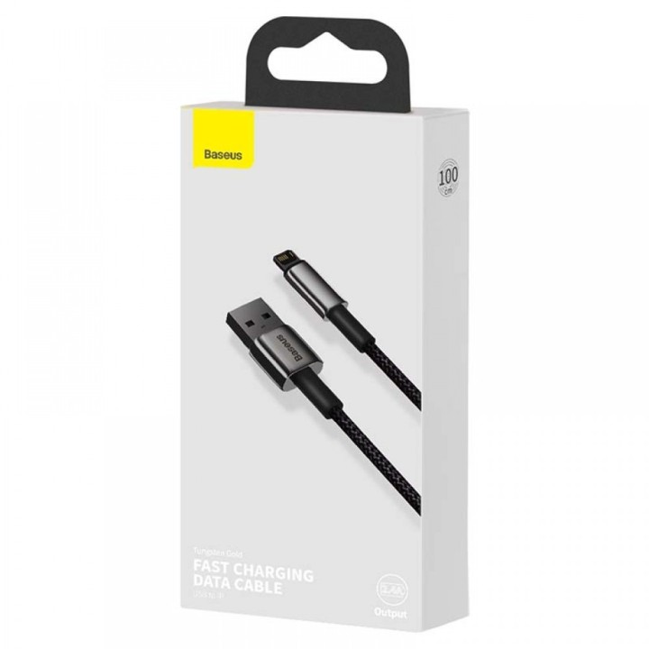 Baseus Tungsten Braided USB to Lightning Cable Μαύρο 1m (CALWJ-01)