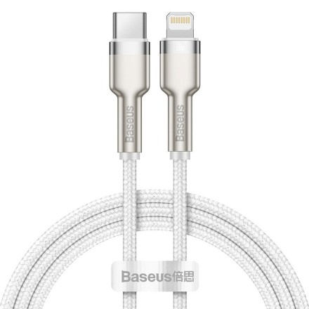 Baseus Cafule Braided USB-C to Lightning Cable 20W Λευκό 1m
