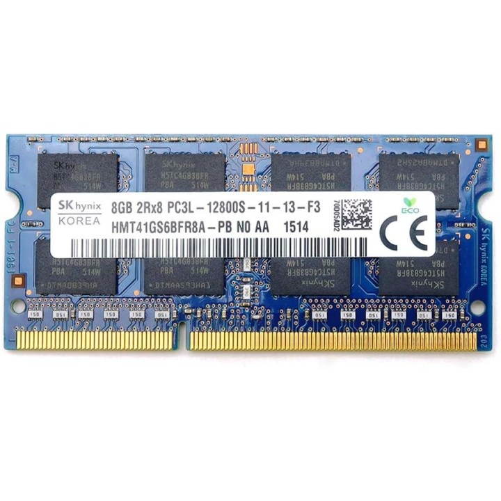 SK Hynix 8GB 2RX8 PC3L-12800S 1600Mhz HMT41GS6BFR8A-PB N0 AA  Laptop RAM