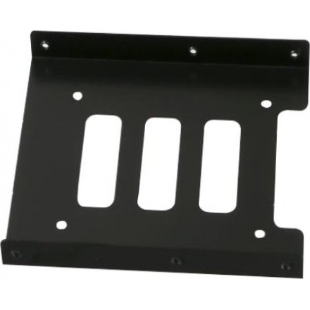 Tray μετατροπής από 3,5'' σε 2x 2,5'', Metal, Black Πλαίσιο για σκληρούς δίσκους HDD / SSD.
