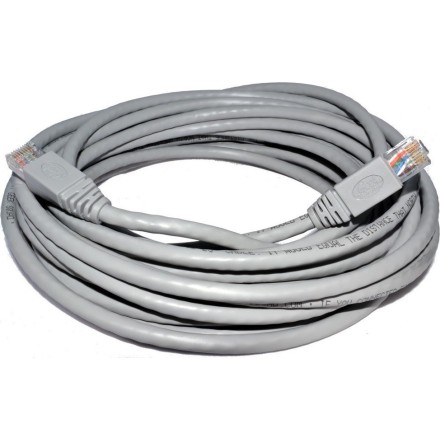De Tech U/UTP Cat.5e Καλώδιο Δικτύου Ethernet 10m Γκρι(18030)