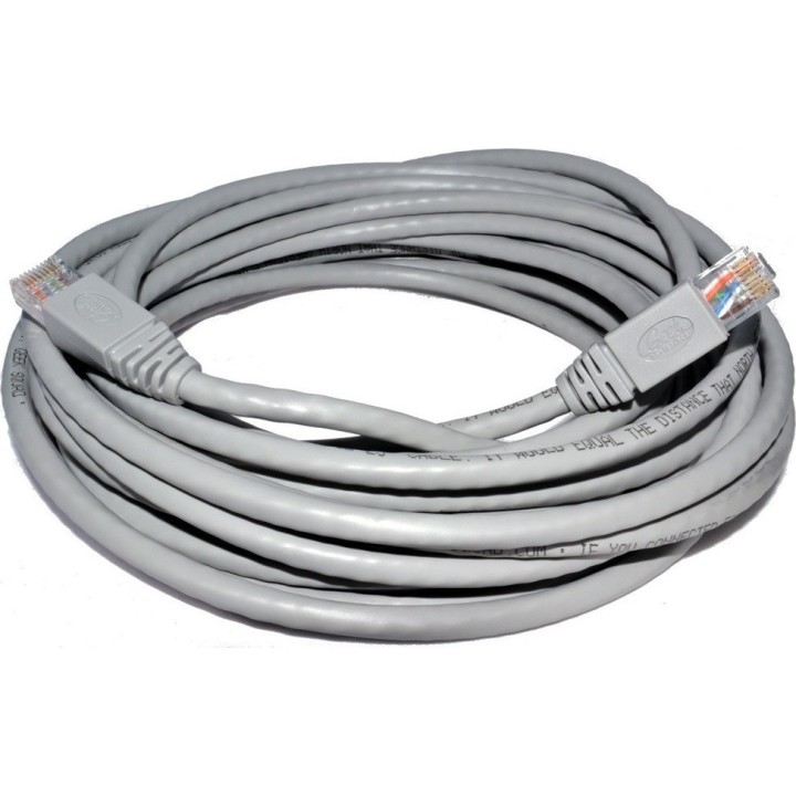 De Tech U/UTP Cat.5e Καλώδιο Δικτύου Ethernet 10m Γκρι(18030)