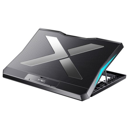 Q3 Laptop Cooling Pad Laptop Cooler 6 Height Levels Adjustable Notebook Computer Cooling Stand with 6 Cooling Fans 2 USB Ports