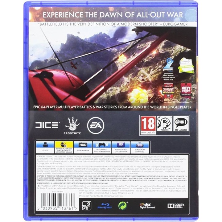 Battlefield 1 PS4 GAMES Used-Μεταχειρισμένο
