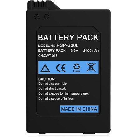 Battery suitable for PSP Slim PSP 2000/3000 3.6V 2400mAh(PSP-S360)