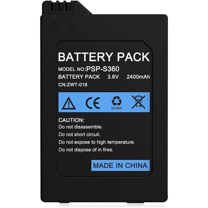 Battery suitable for PSP Slim PSP 2000/3000 3.6V 2400mAh(PSP-S360)