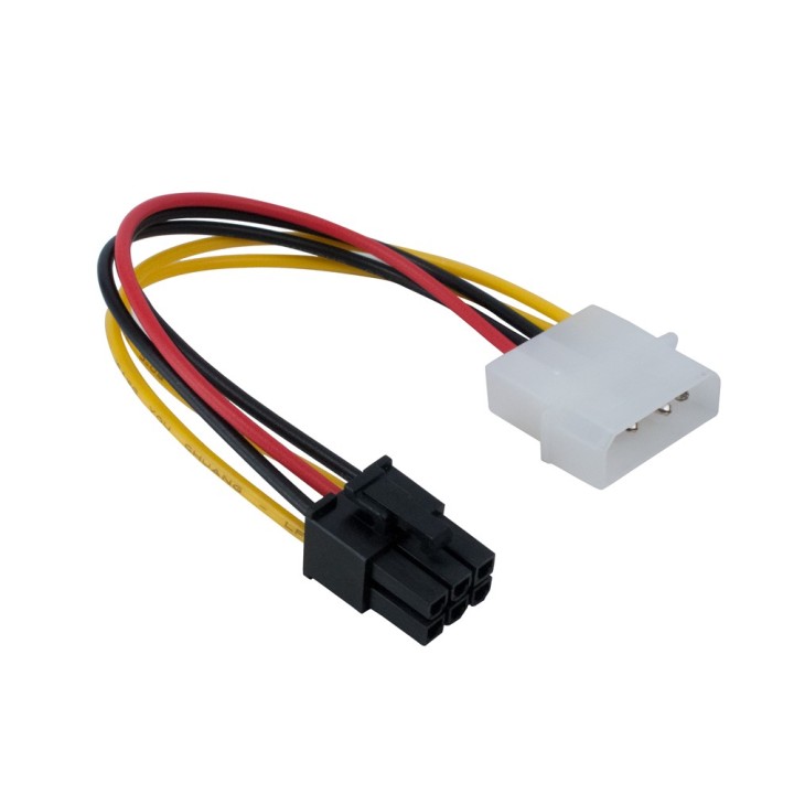 Εσωτερικό καλώδιο ρευματος για PC, τύπου Cable Power Connection Molex Male σε PCIE 6 pin DETECH(18051)