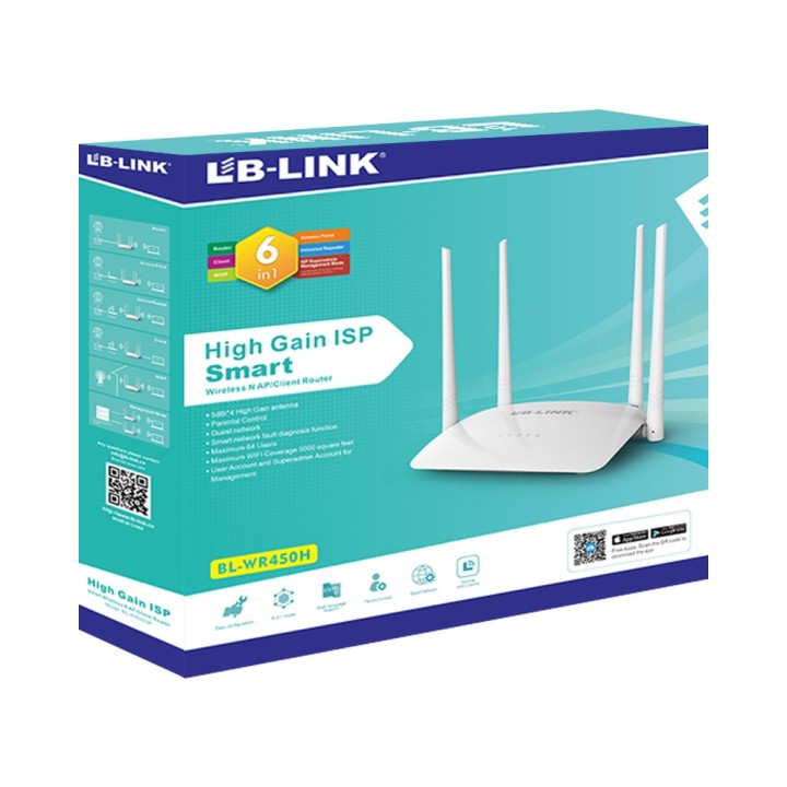 LB-Link BL-WR450H Ασύρματο Router WiFi 4 με 2 Θύρες Ethernet(19053)
