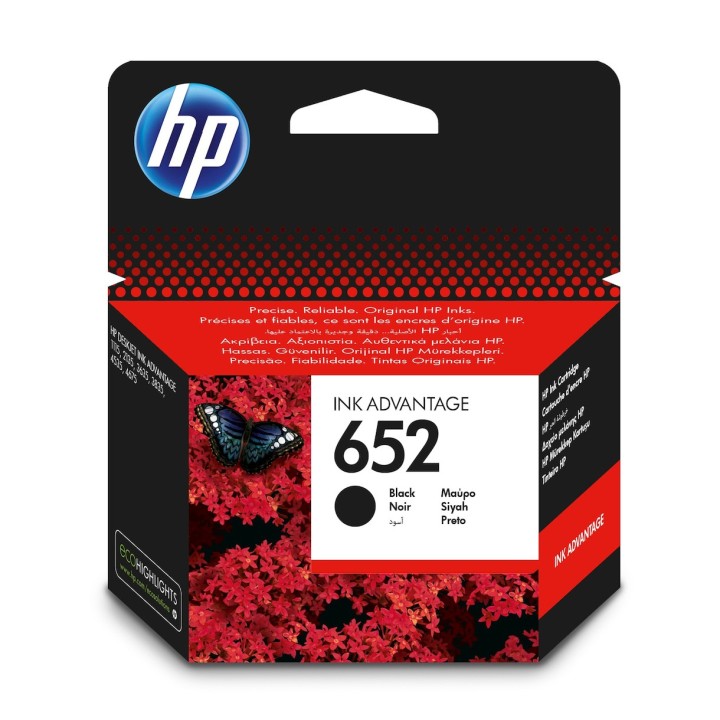 HP 652 Μελάνι Εκτυπωτή InkJet Μαύρο (F6V25AE)