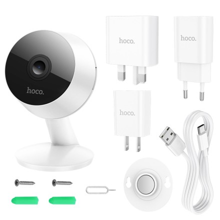 Hoco D3 IP Κάμερα Παρακολούθησης Wi-Fi 3MP Full HD+ με Αμφίδρομη Επικοινωνία