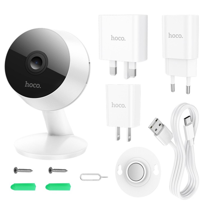 Hoco D3 IP Κάμερα Παρακολούθησης Wi-Fi 3MP Full HD+ με Αμφίδρομη Επικοινωνία