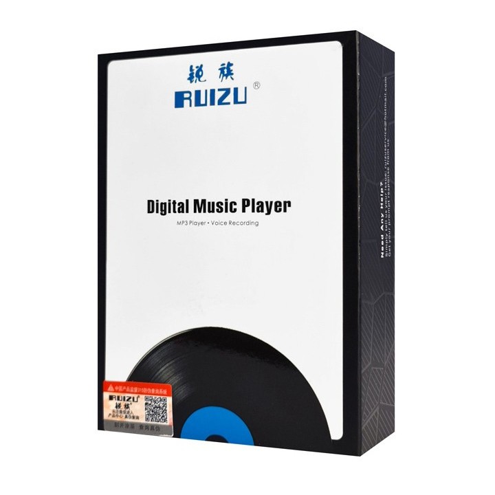 RUIZU MP3 player M20 με οθόνη αφής 2.8", 16GB, ελληνικό μενού, μαύρο