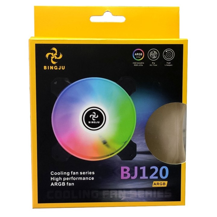 BINGJU BJ-120 Case Fan με ARGB Φωτισμό και Σύνδεση 3-Pin / 4-Pin Molex