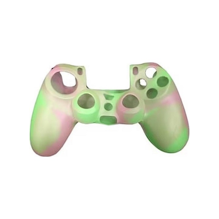Silicone Case Κάλυμμα Σιλικόνης για Χειριστήρια PS4 Πράσινο-Ρόζ χρώμα